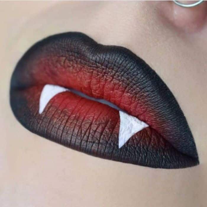 Интересный макияж губ